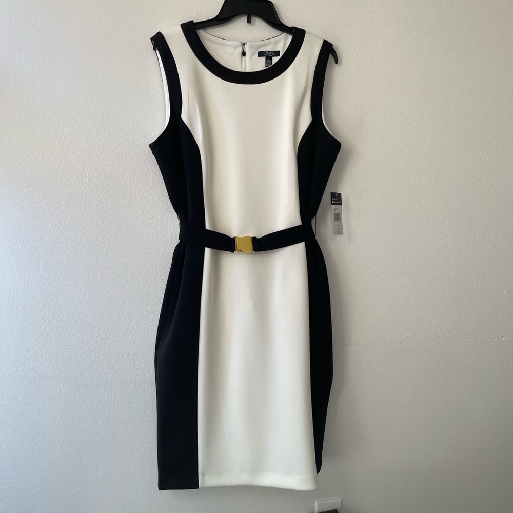 Chaps Women’s Mid Length Dress with Belt